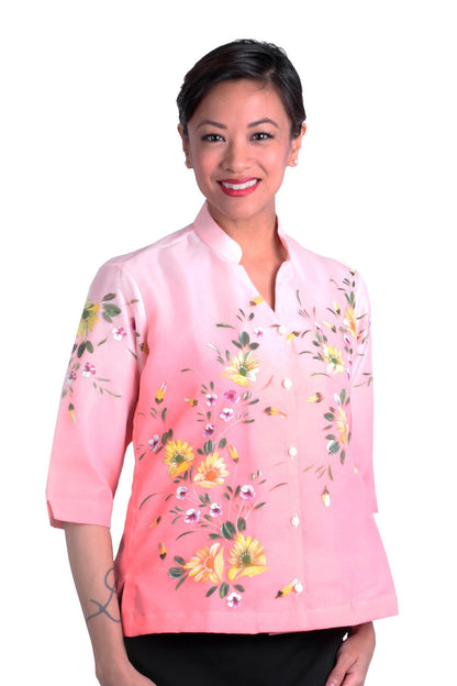 BARONG WAREHOUSE - WO04 - MADE-TO-ORDER - Women's Barong Tagalog Pomelo - Filipiniana