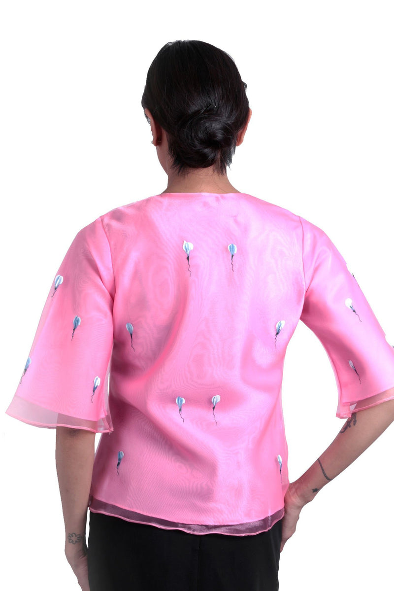 Pre-Order - Womens Kimona Painting Pink 002 Filipiniana