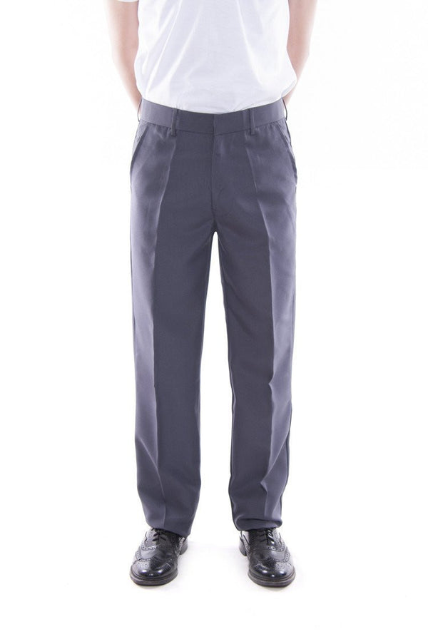Pre-Order - Mens Regular Fit Wool Slacks Gray Pants