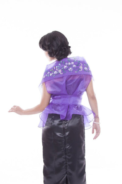 BARONG WAREHOUSE - WW06 - Filipiniana Wrap-Around Purple
