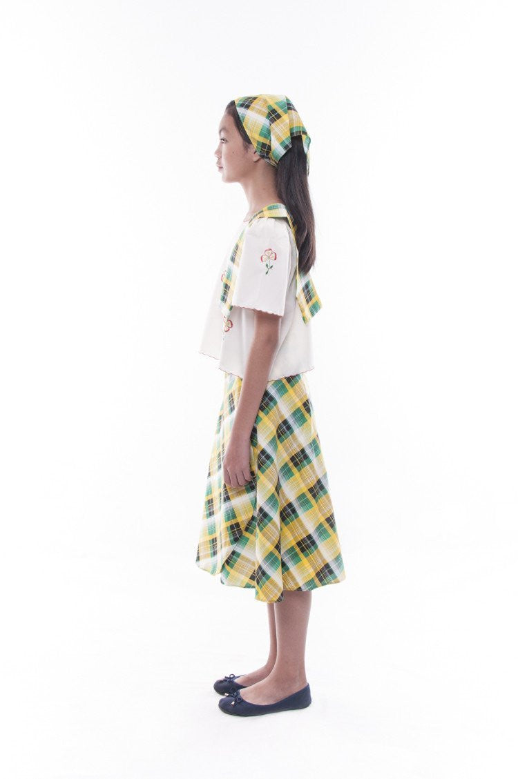 BARONG WAREHOUSE - GS06 - MADE-TO-ORDER - Girls' Baro't Saya Plaid Set 002