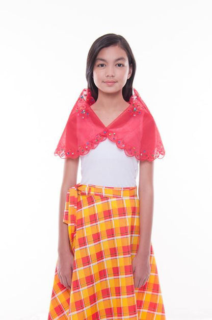 BARONG WAREHOUSE - GS04 - MADE-TO-ORDER - Girls' Baro't Saya Red Set