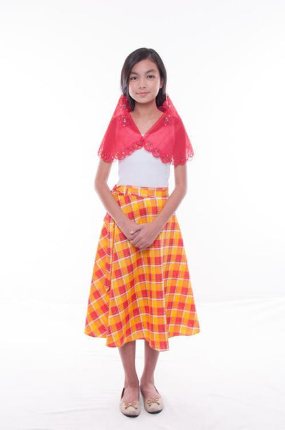 BARONG WAREHOUSE - GS04 - MADE-TO-ORDER - Girls' Baro't Saya Red Set