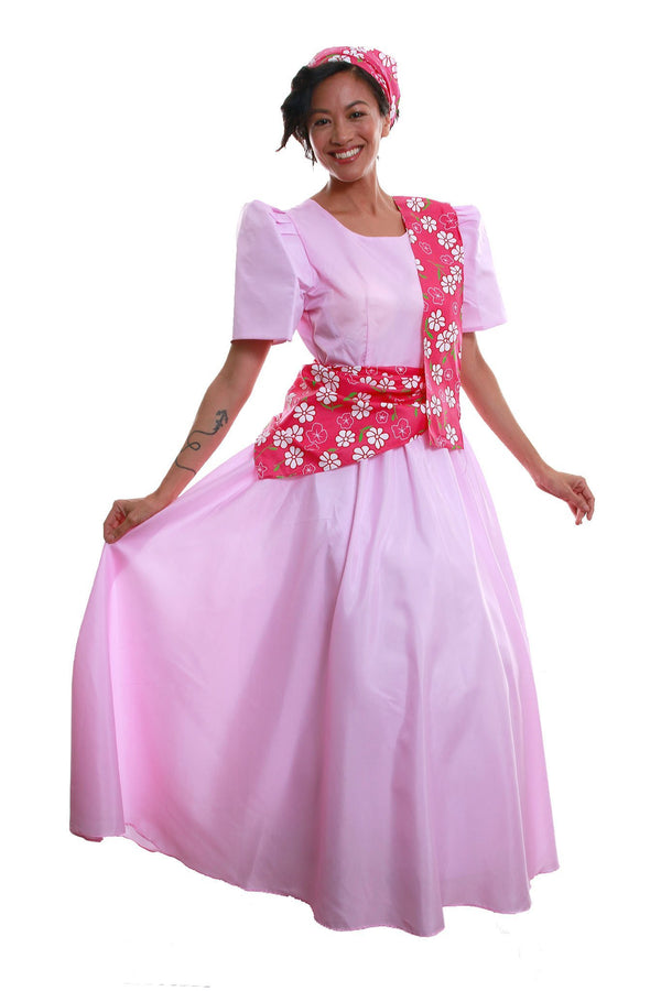 BARONG WAREHOUSE - WS19 Balintawak Gina Dress Pink Filipiniana Costume