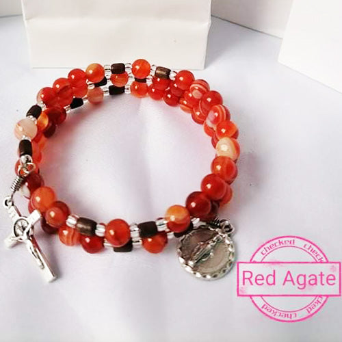 FR02 - Rosary Bracelet Red Agate