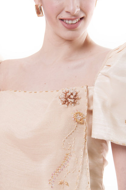 BARONG WAREHOUSE - WD01 Filipiniana Two-Layer Gown Dress