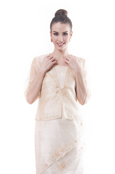 BARONG WAREHOUSE - WS09 Filipiniana Two-Layer Dress with Blazer
