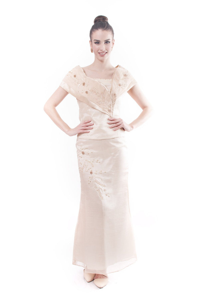 Pre-Order - Filipiniana Sided Gown 003 Dress