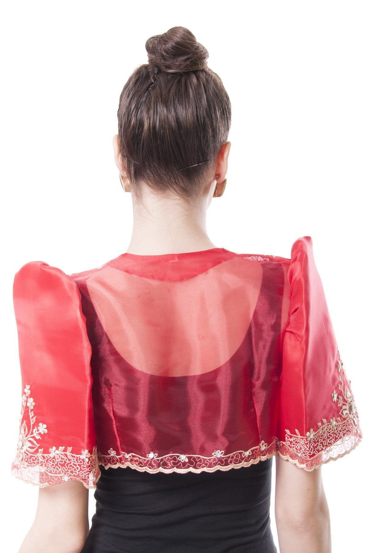 BARONG WAREHOUSE - WR05 - Mestiza Bolero Red - Filipiniana