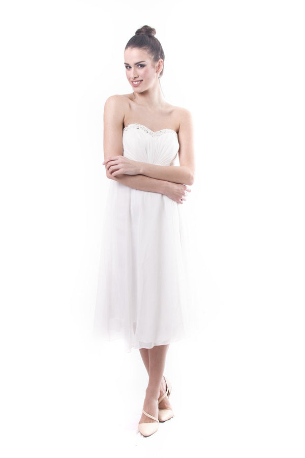 Pre-Order - Pleated Chiffon Tube Dress
