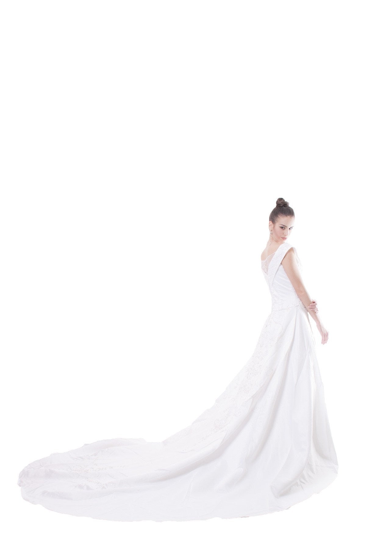 BARONG WAREHOUSE - ID03 Bridal Satin Off-Shoulder Gown Wedding