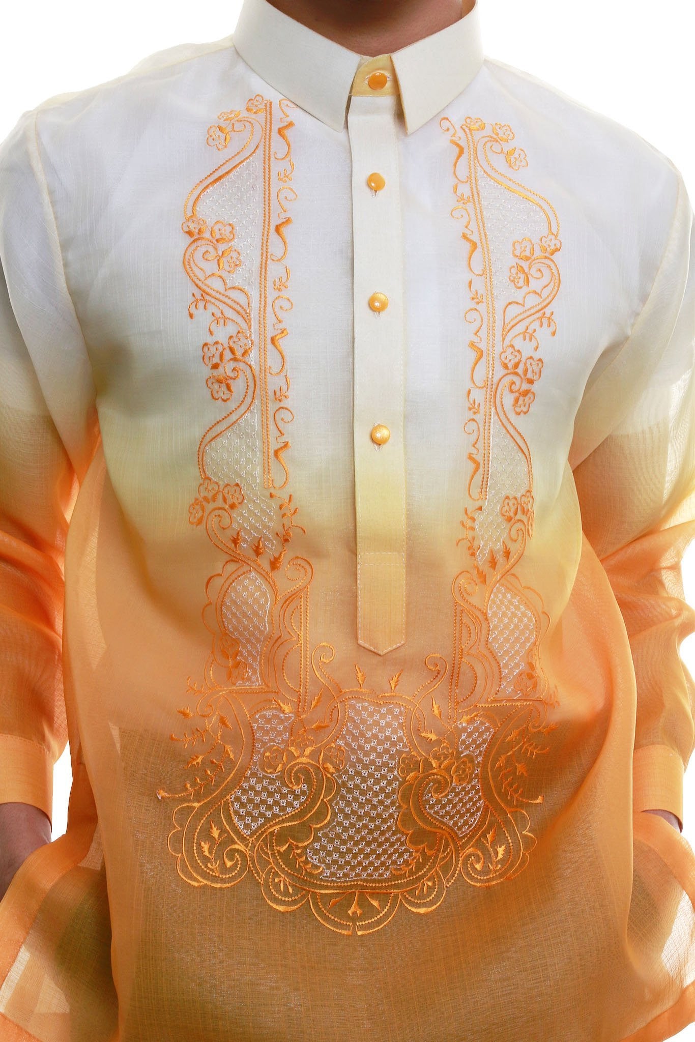 BARONG WAREHOUSE - MC06 - MADE-TO-ORDER - Cocoon Pina Barong Tagalog Gold