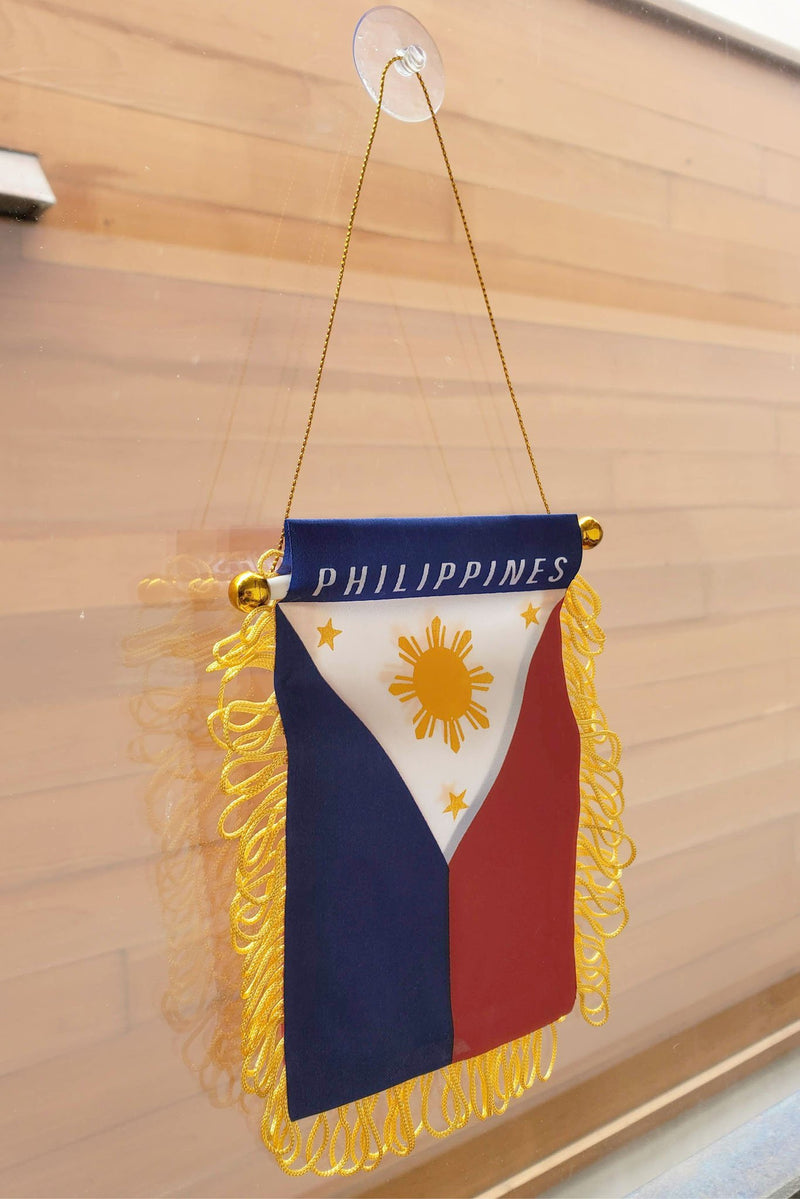 BARONG WAREHOUSE - FH15 - Filipino Flag Car Accessory with Suction Cup Hanger