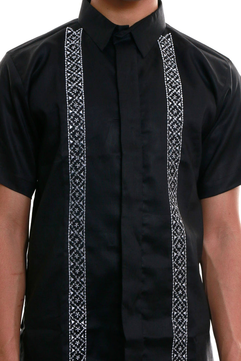 Gusot Mayaman Full-Open Black 003 Office Barong