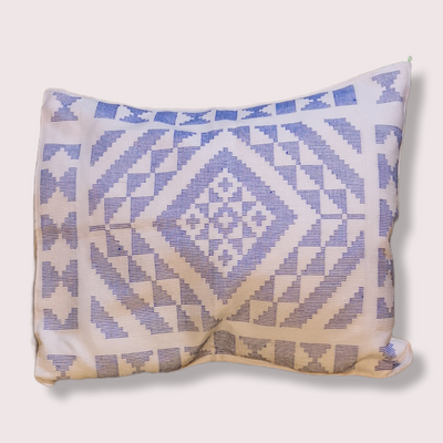 BARONG WAREHOUSE - VMWP3 - Yakan Pillowcase - White and Blue