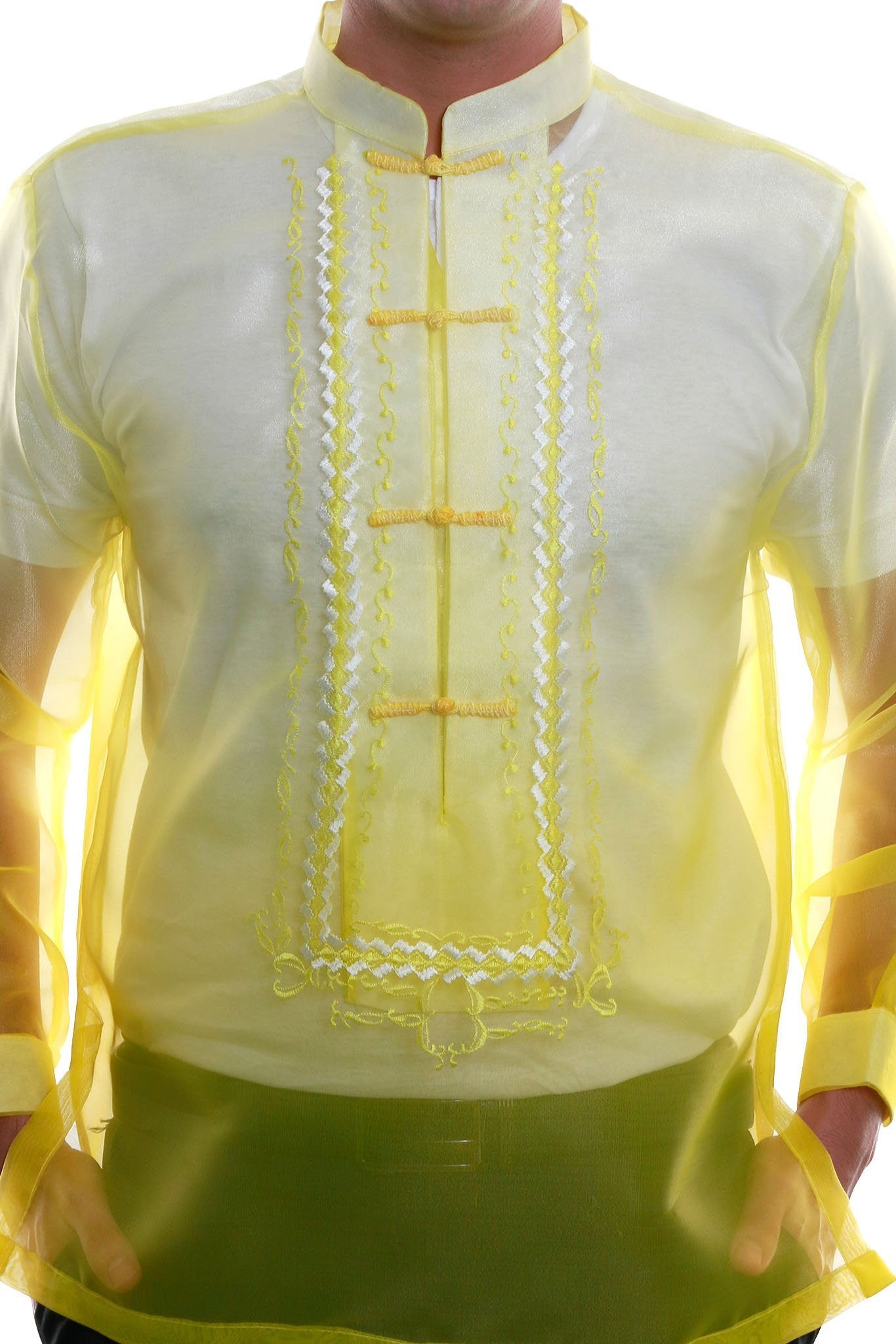 BARONG WAREHOUSE - MO13 - Organza Barong Tagalog Yellow