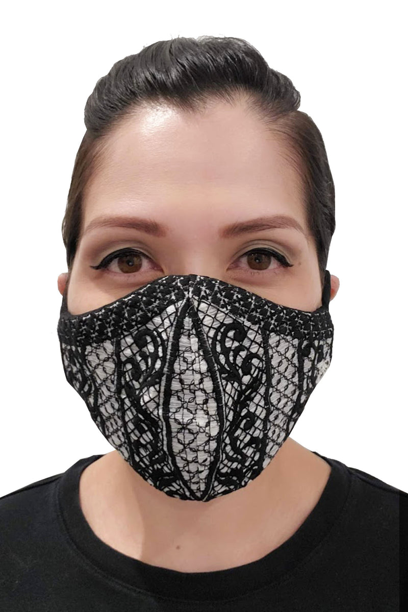 Barong Warehouse - Barong Embroidery Face Mask - Black