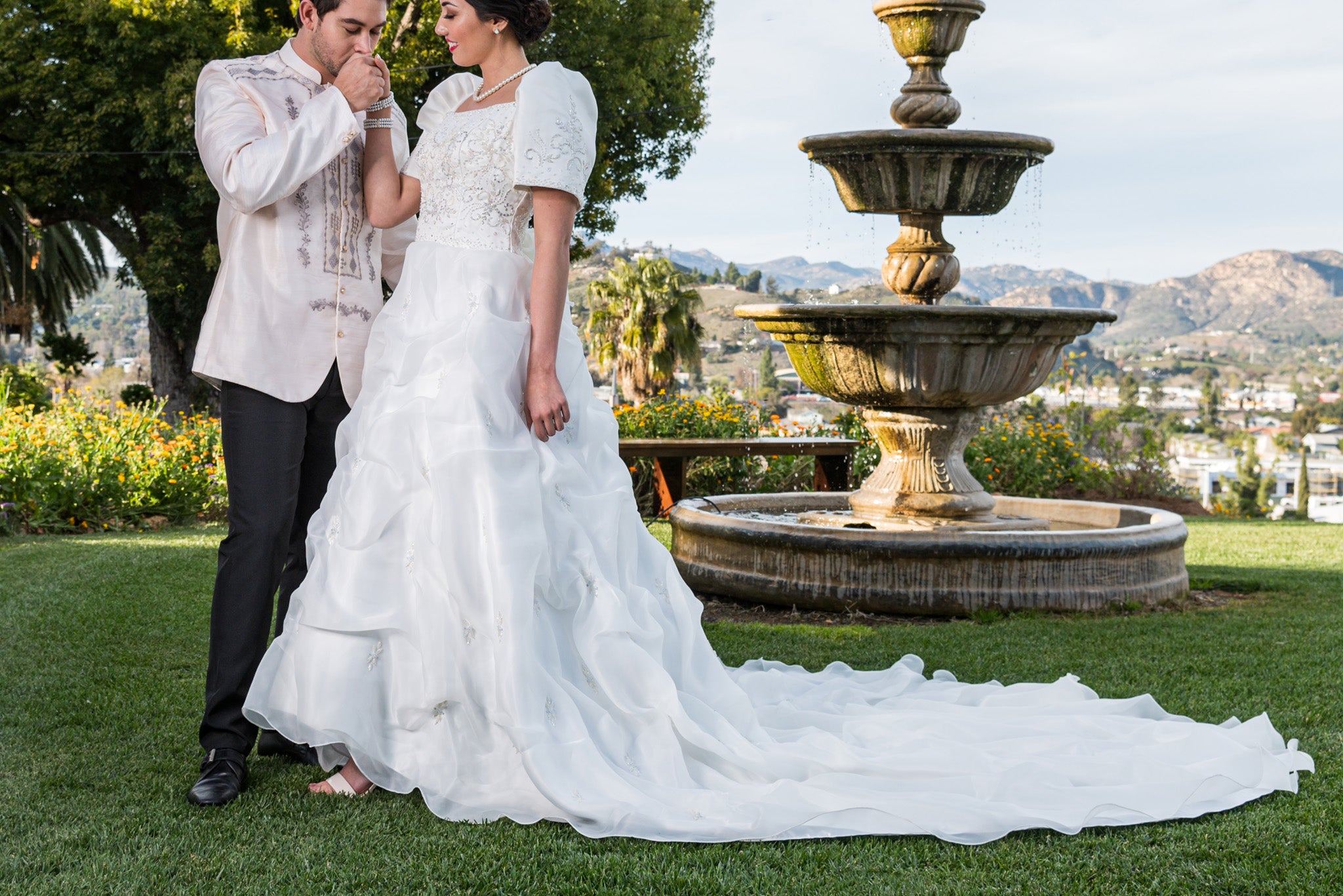 BARONG WAREHOUSE - ID01 - CUSTOM ORDER - Bridal Filipiniana Cloud Gown