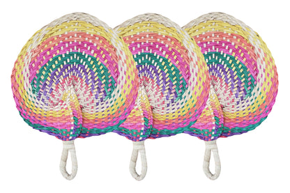 BARONG WAREHOUSE - FH08 - Filipino Pamaypay Abaniko Hand Fan - Colorful