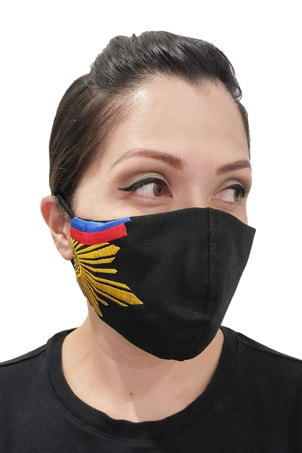 Barong Warehouse - Filipino Flag Face Mask Black