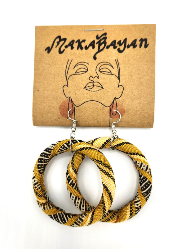 Makabayan Wear - Barong Warehouse - Yakan Earrings - Yellow
