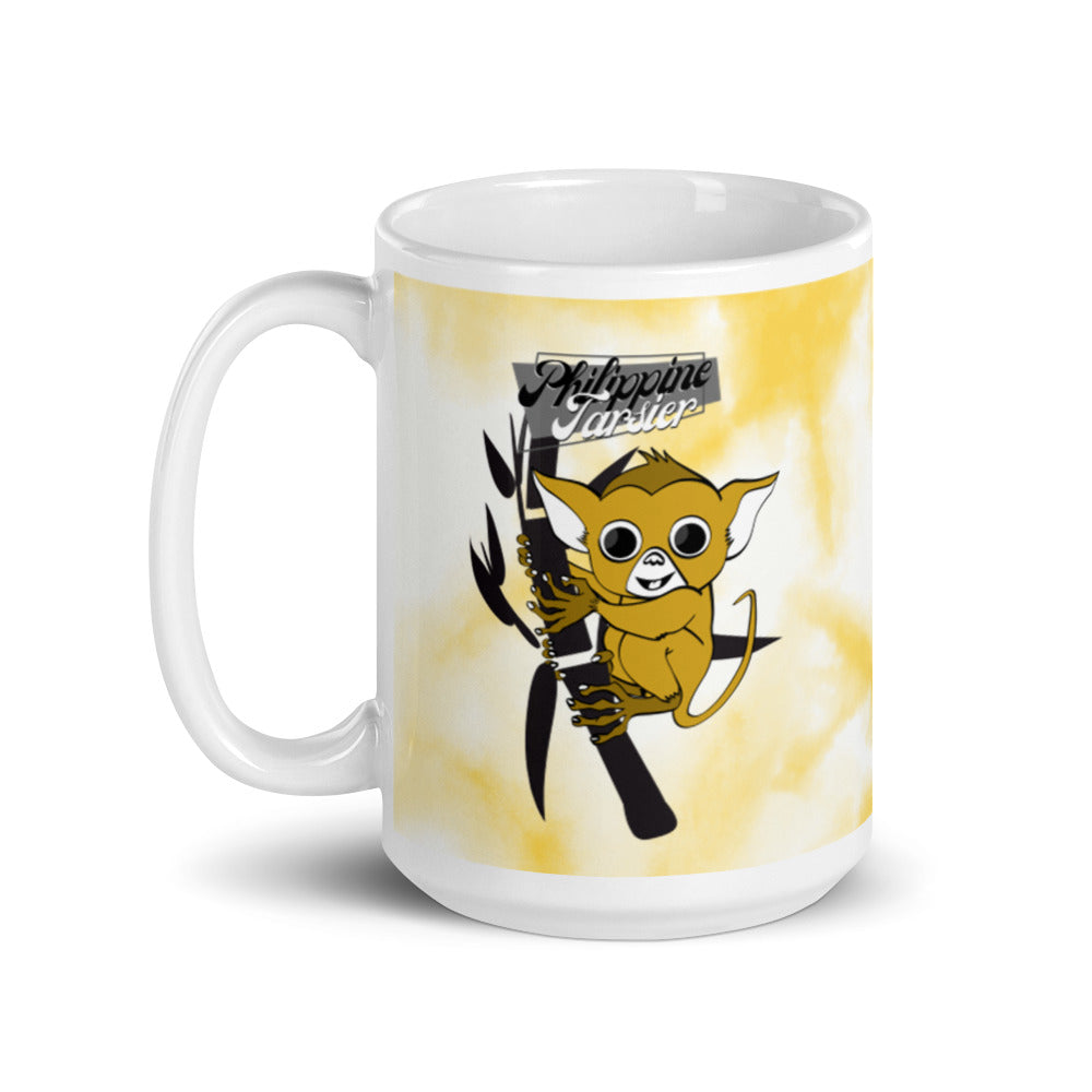 BARONG WAREHOUSE - Philippine Tarsier Tye-Die White Glossy Mug